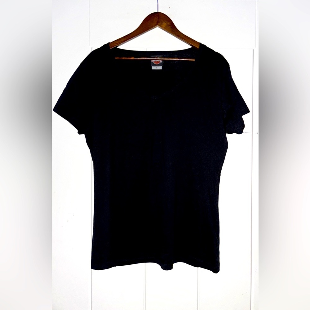 Harley Davidson Jamaica Black Tee Shirt Women XL Biker Motorcycle Baddie Riding